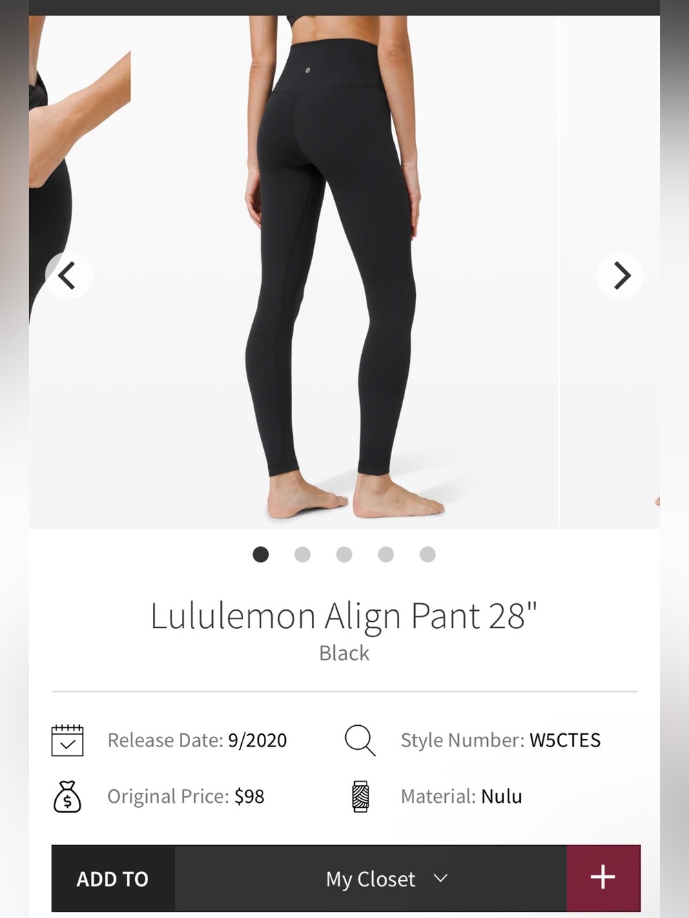 lululemon athletica Align High-Rise Leggings — Black